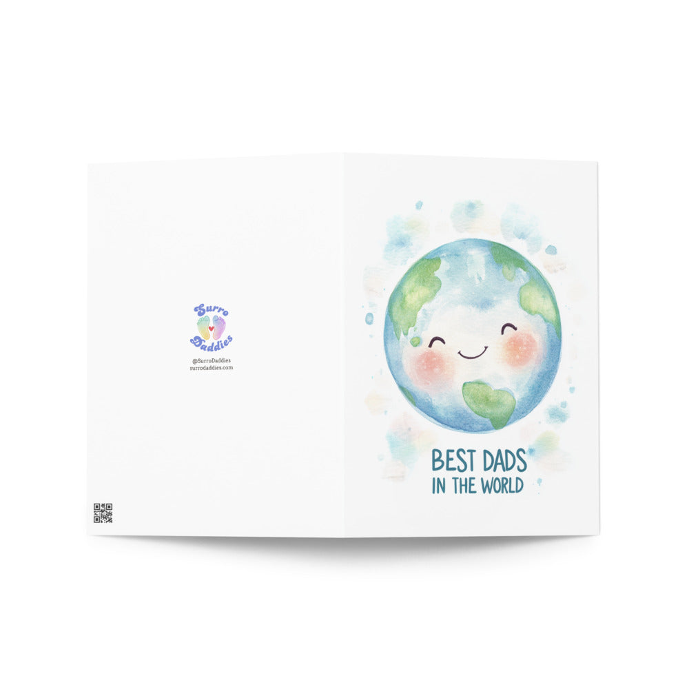 Gay dads celebration card