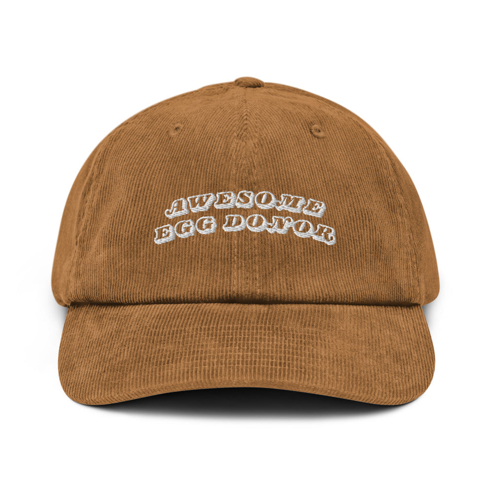 Stylish corduroy hat for events