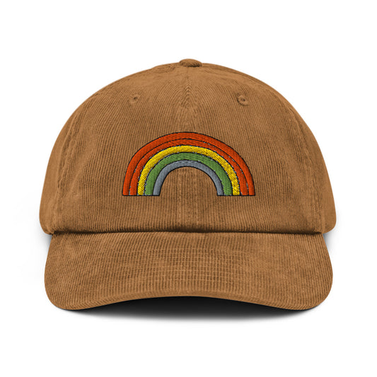 Cheerful embroidered corduroy hat celebrating surrogacy