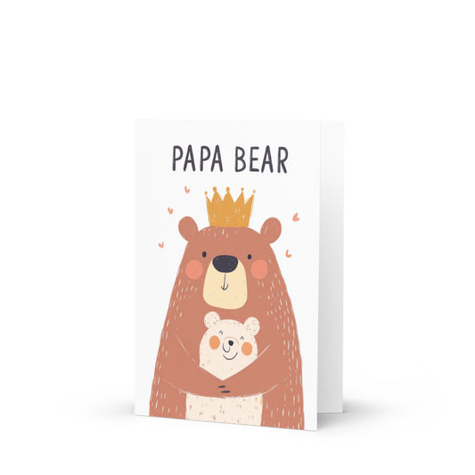 Cute cartoon bear greeting card