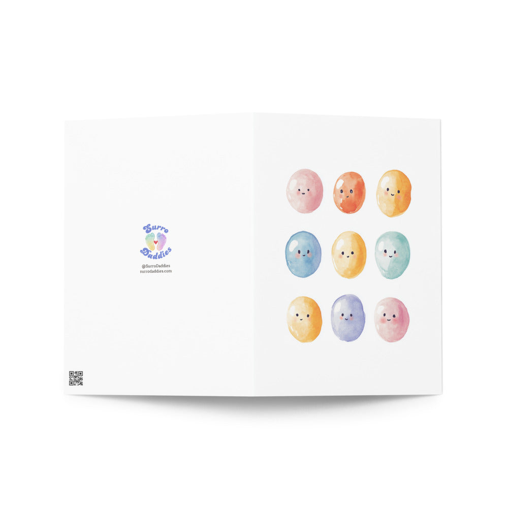 Colorful IVF congratulations card