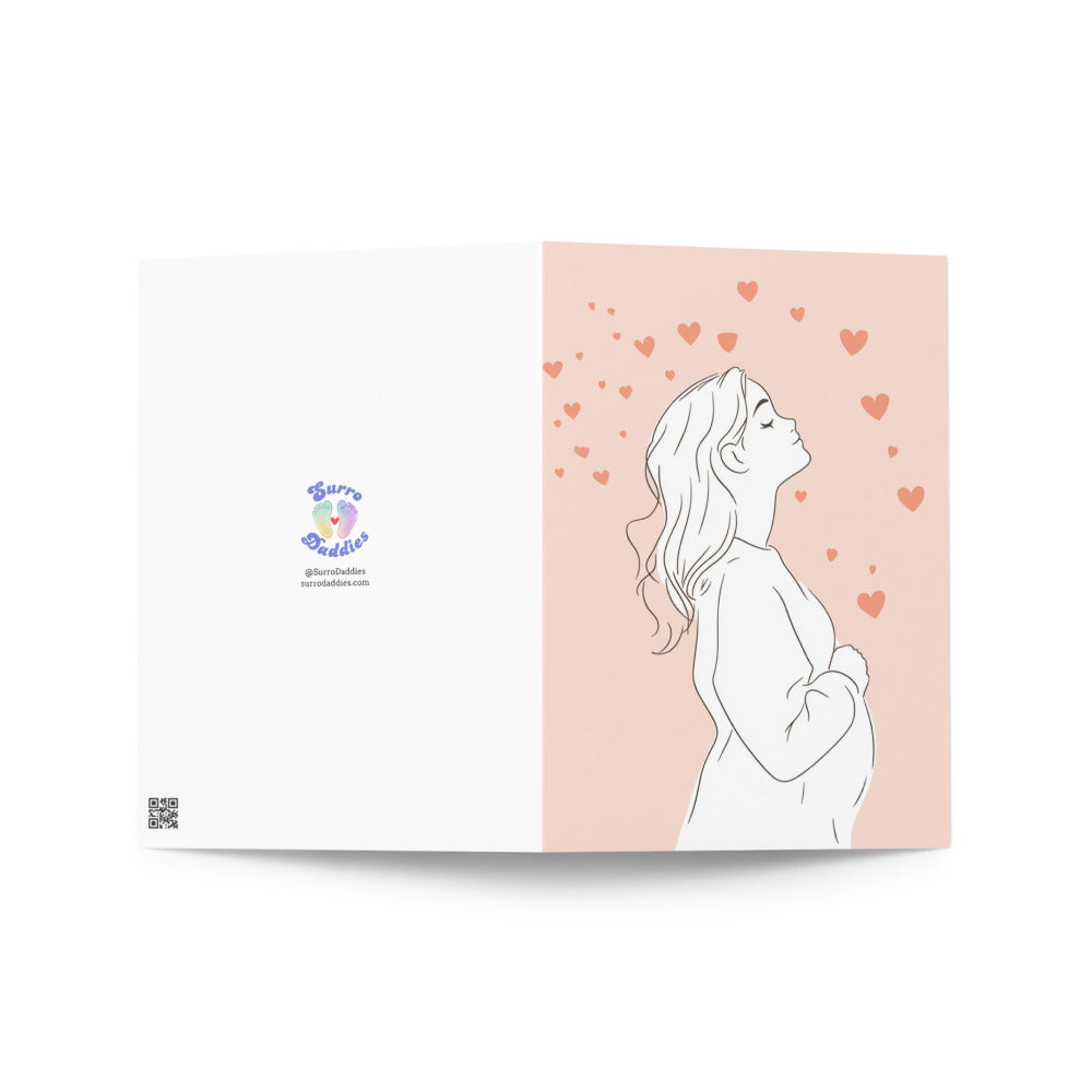 Minimalist surrogacy card design