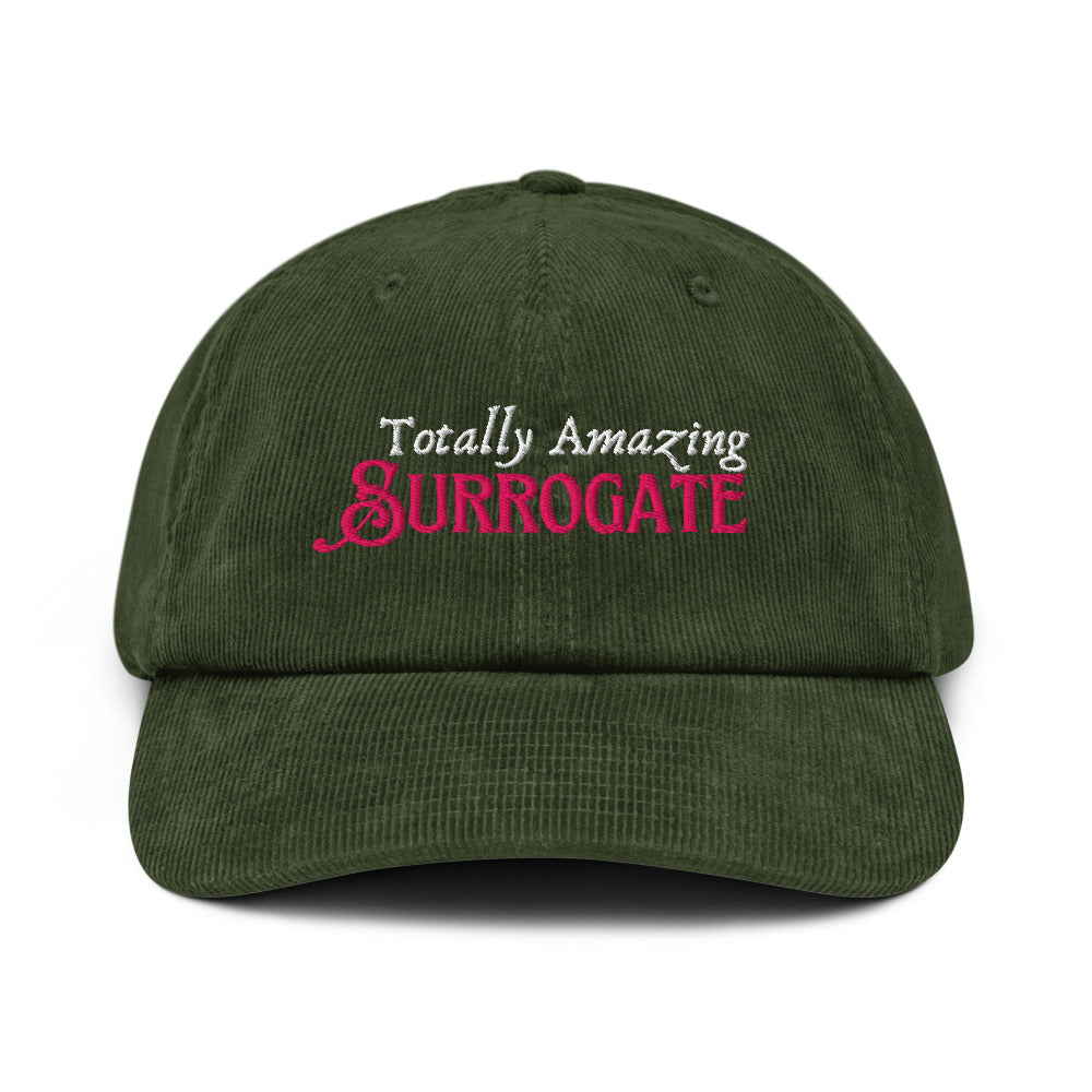 Embroidered message hat for parents-to-be